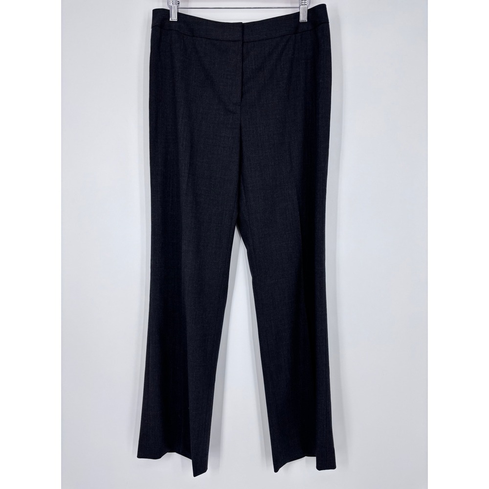 Lafayette 148 New‎ York Virgin Wool Stretch Dress Pants Womens 6 Charcoal Gray